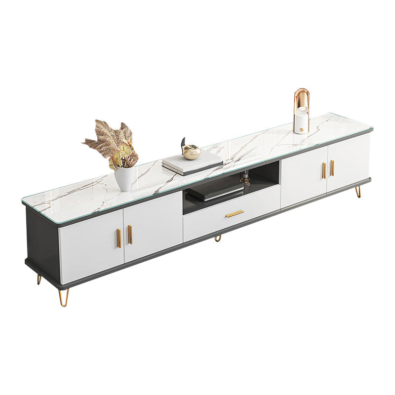 Glam – meuble TV, Console multimédia de rangement ouverte pour le salon