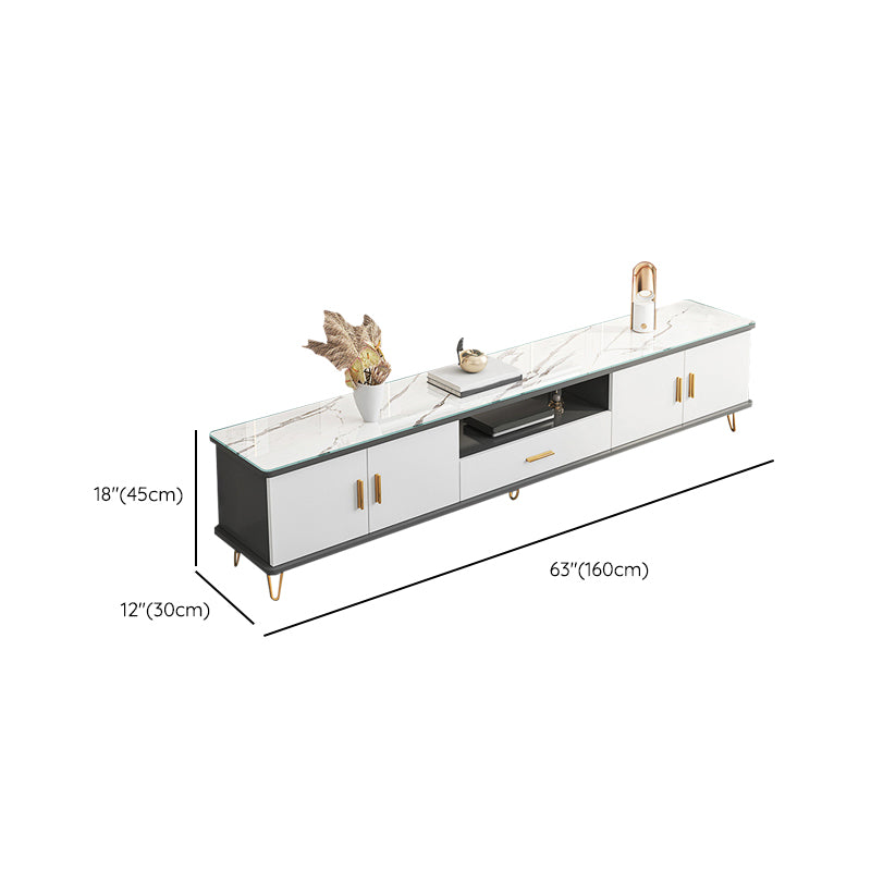 Glam – meuble TV, Console multimédia de rangement ouverte pour le salon
