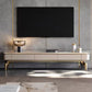 Contemporary TV Media Console Stone TV Console with 3 Drawers 94.5"L x 16"W x 16"H Clearhalo 'furn' 'furn_tv_stands_entertainment_centers' 'Furniture' 'Living Room Furniture' 'TV Stands & Entertainment Centers' 'TV Stands & Media Storage Furniture' 'tv_stands_entertainment_centers' 6682950
