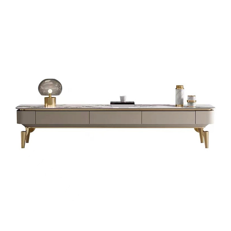 Contemporary TV Media Console Stone TV Console with 3 Drawers Clearhalo 'furn' 'furn_tv_stands_entertainment_centers' 'Furniture' 'Living Room Furniture' 'TV Stands & Entertainment Centers' 'TV Stands & Media Storage Furniture' 'tv_stands_entertainment_centers' 6682952