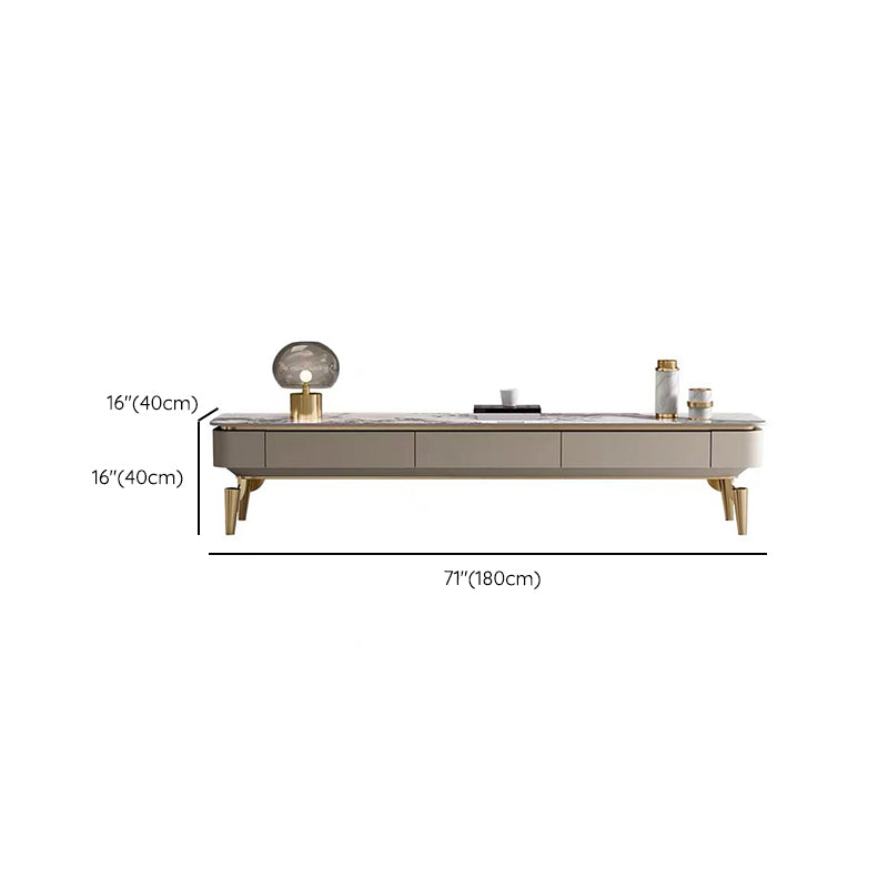Contemporary TV Media Console Stone TV Console with 3 Drawers Clearhalo 'furn' 'furn_tv_stands_entertainment_centers' 'Furniture' 'Living Room Furniture' 'TV Stands & Entertainment Centers' 'TV Stands & Media Storage Furniture' 'tv_stands_entertainment_centers' 6682959