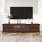 Traditional TV Media Console Solid Wood TV Console with Drawers 87"L x 16"W x 22"H Clearhalo 'furn' 'furn_tv_stands_entertainment_centers' 'Furniture' 'Living Room Furniture' 'TV Stands & Entertainment Centers' 'TV Stands & Media Storage Furniture' 'tv_stands_entertainment_centers' 6682963