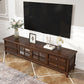 Traditional TV Media Console Solid Wood TV Console with Drawers 79"L x 16"W x 22"H Clearhalo 'furn' 'furn_tv_stands_entertainment_centers' 'Furniture' 'Living Room Furniture' 'TV Stands & Entertainment Centers' 'TV Stands & Media Storage Furniture' 'tv_stands_entertainment_centers' 6682965