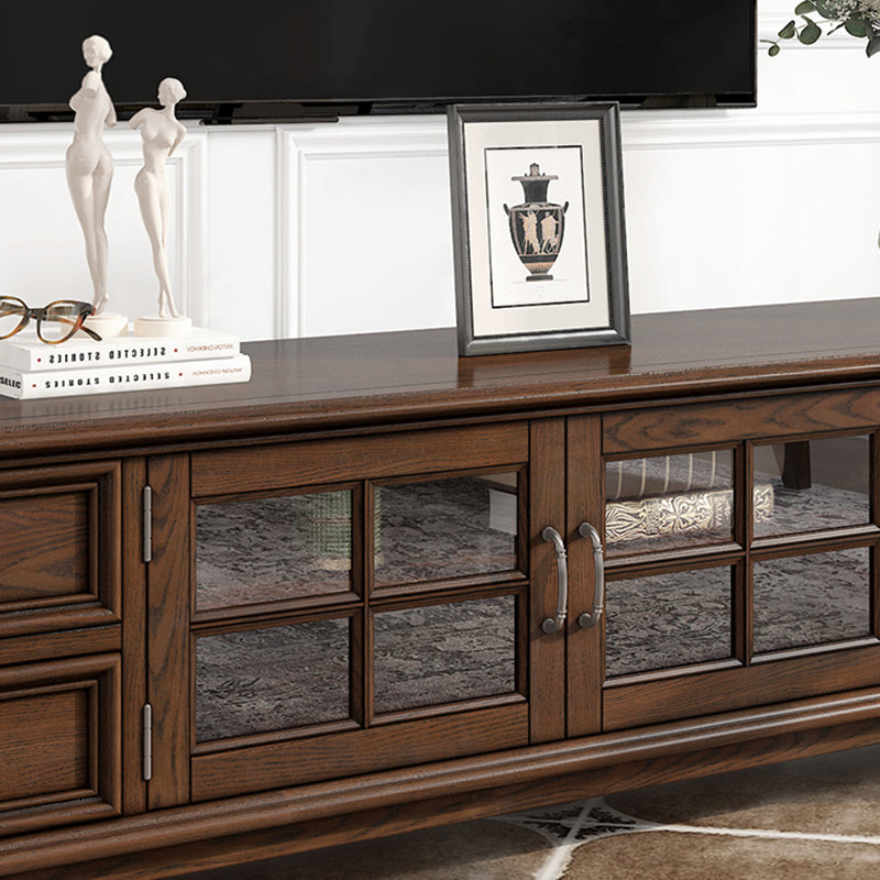Traditional TV Media Console Solid Wood TV Console with Drawers Clearhalo 'furn' 'furn_tv_stands_entertainment_centers' 'Furniture' 'Living Room Furniture' 'TV Stands & Entertainment Centers' 'TV Stands & Media Storage Furniture' 'tv_stands_entertainment_centers' 6682968
