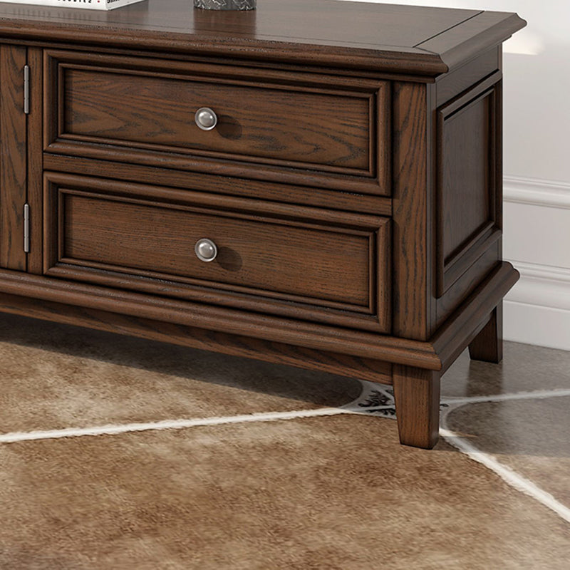 Traditional TV Media Console Solid Wood TV Console with Drawers Clearhalo 'furn' 'furn_tv_stands_entertainment_centers' 'Furniture' 'Living Room Furniture' 'TV Stands & Entertainment Centers' 'TV Stands & Media Storage Furniture' 'tv_stands_entertainment_centers' 6682970