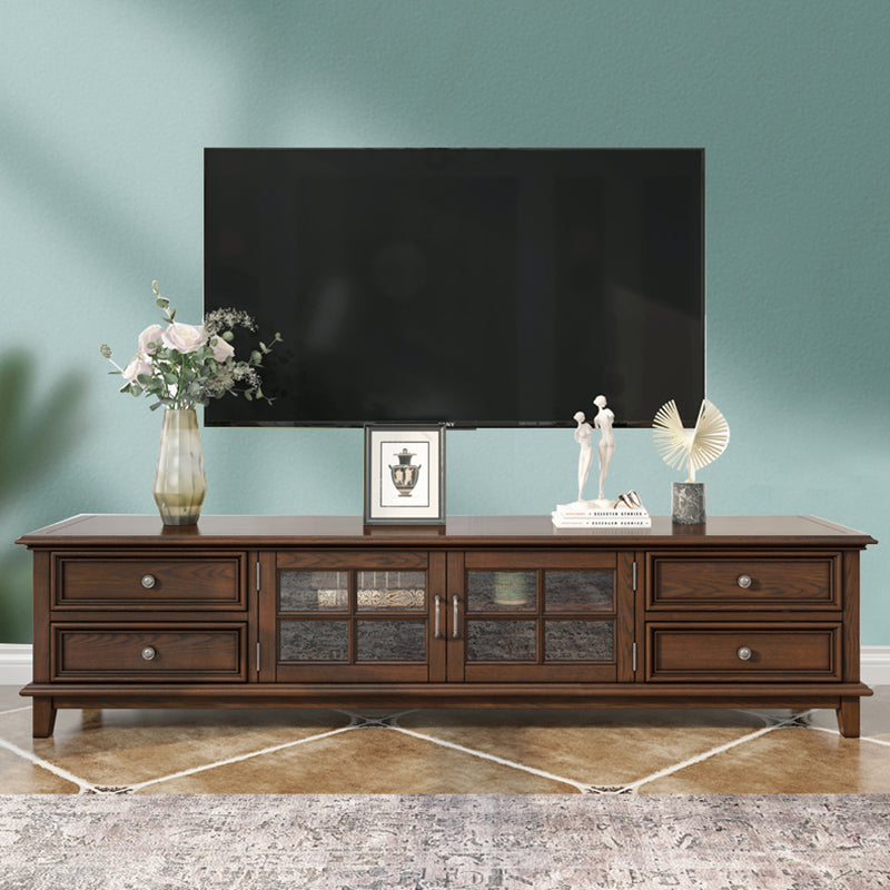 Traditional TV Media Console Solid Wood TV Console with Drawers Clearhalo 'furn' 'furn_tv_stands_entertainment_centers' 'Furniture' 'Living Room Furniture' 'TV Stands & Entertainment Centers' 'TV Stands & Media Storage Furniture' 'tv_stands_entertainment_centers' 6682972