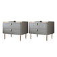 2 - Schublade Glam Nightstand Antique Finish Accent Tisch Nachttisch