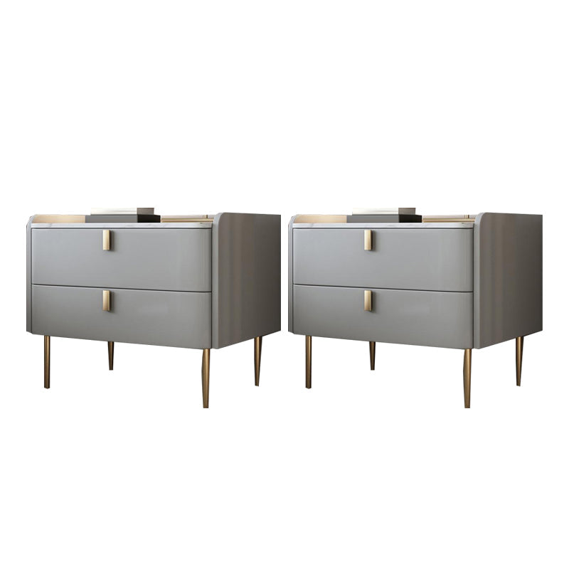 2 - Schublade Glam Nightstand Antique Finish Accent Tisch Nachttisch