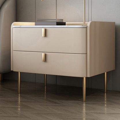 2 - Schublade Glam Nightstand Antique Finish Accent Tisch Nachttisch