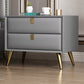 Contemporary Bed Nightstand Leather Bedside Cabinet with 2 Drawers Clearhalo 'Bedroom Furniture' 'furn' 'furn_night_stand' 'Furniture' 'night_stand' 'Nightstands' 6683107