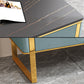Cómoda doble horizontal Glam, cómoda de almacenamiento de piedra para dormitorio