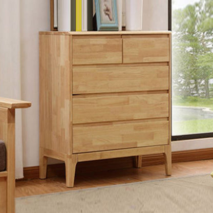 Contemporary 16" W Rubber Wood Storage Chest Bedroom Chest with Drawers