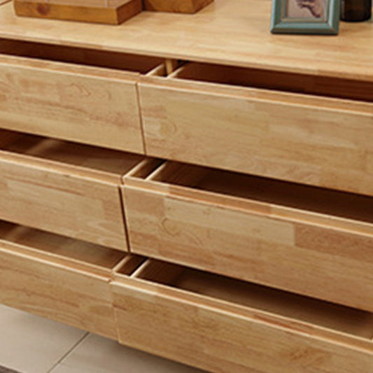 Contemporary 16" W Rubber Wood Storage Chest Bedroom Chest with Drawers