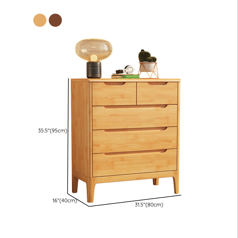Contemporary Chest Home Rubber Wood Storage Chest with Drawers Clearhalo 'Bedroom Furniture' 'Dressers & Chests' 'dressers_chests' 'furn' 'furn_dressers_chests' 'Furniture' 6683700