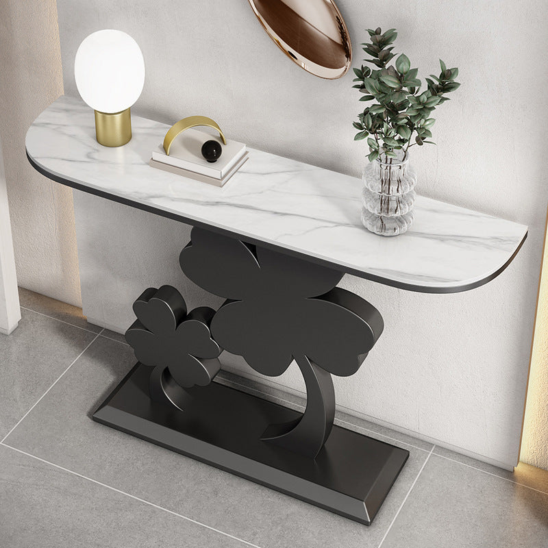 Tavolo console mezza luna glam tavolo accento resistente a graffi per Hall