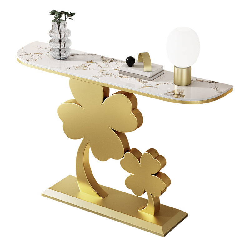 Tavolo console mezza luna glam tavolo accento resistente a graffi per Hall