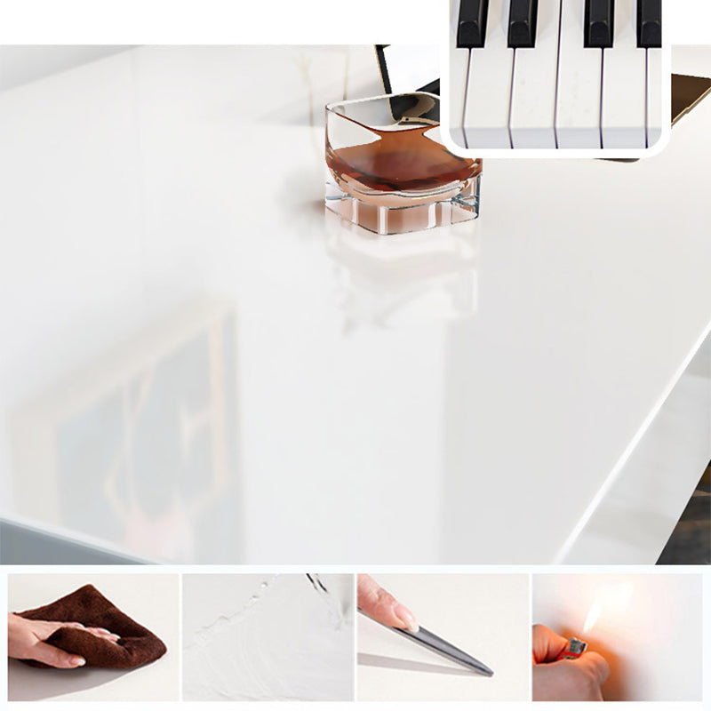 Escritorio de oficina rectángulo de madera Glam 29.53 "escritorio de escritura de alto con 1 cajón