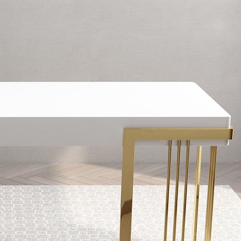 Escritorio de oficina rectángulo de madera Glam 29.53 "escritorio de escritura de alto con 1 cajón