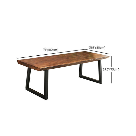 Zeitgenössischer Kiefern Büro Schreibtisch Rechteckiger Eisenschreiberschreibtisch für Büro