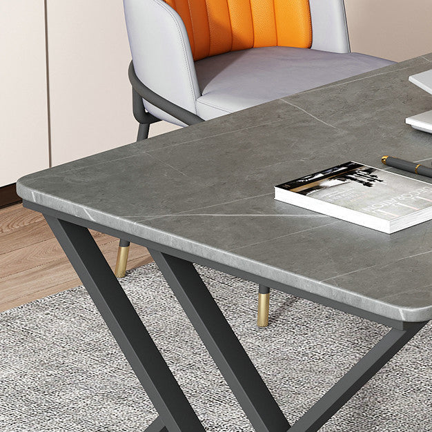 Bureau de jeu contemporain Finition antique Bureau d'ordinateur rectangulaire