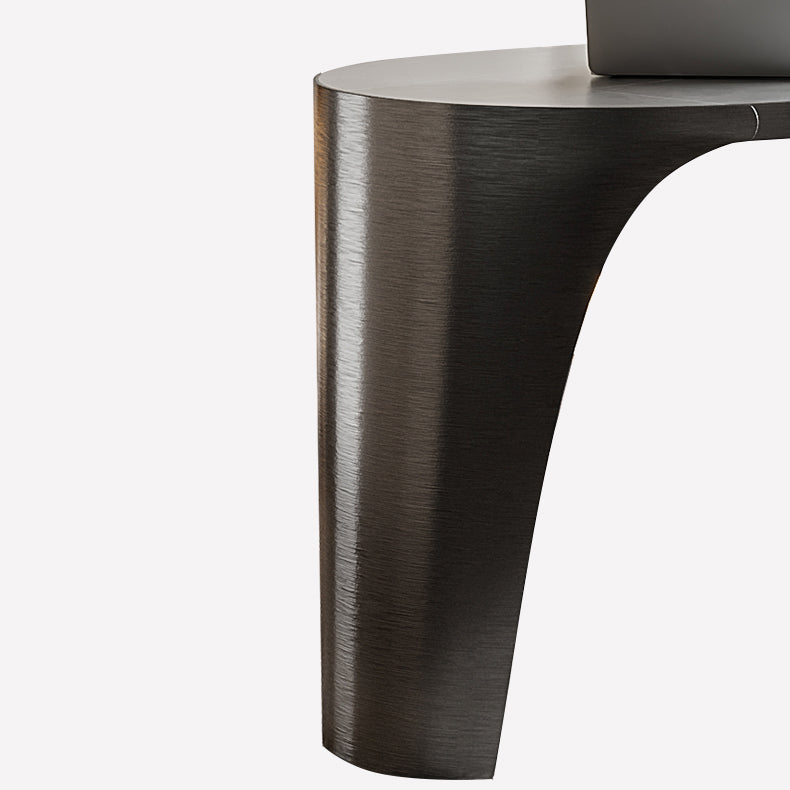 Bureau d'écriture en pierre industrielle 2 tiroirs 29,53 "haut bureau de bureau