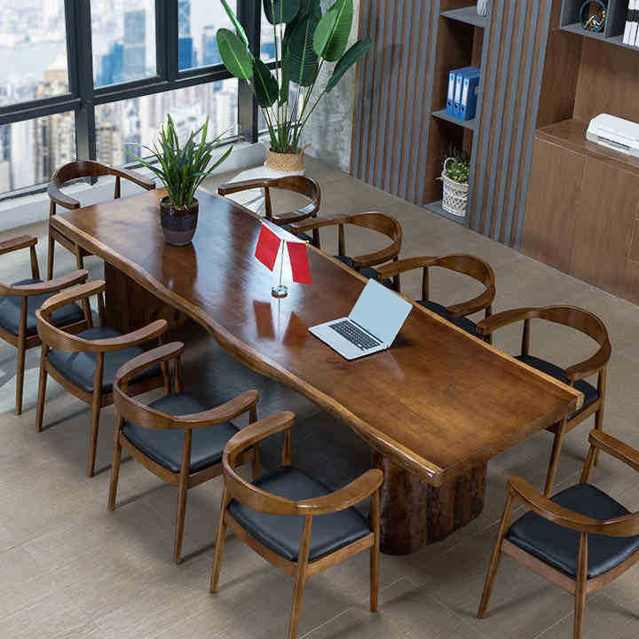 Bureau de bureau rectangulaire contemporain bureau d'écriture en bois massif pour bureau