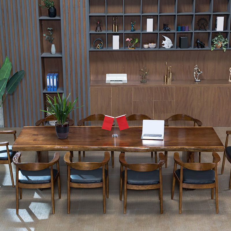 Bureau de bureau rectangulaire contemporain bureau d'écriture en bois massif pour bureau