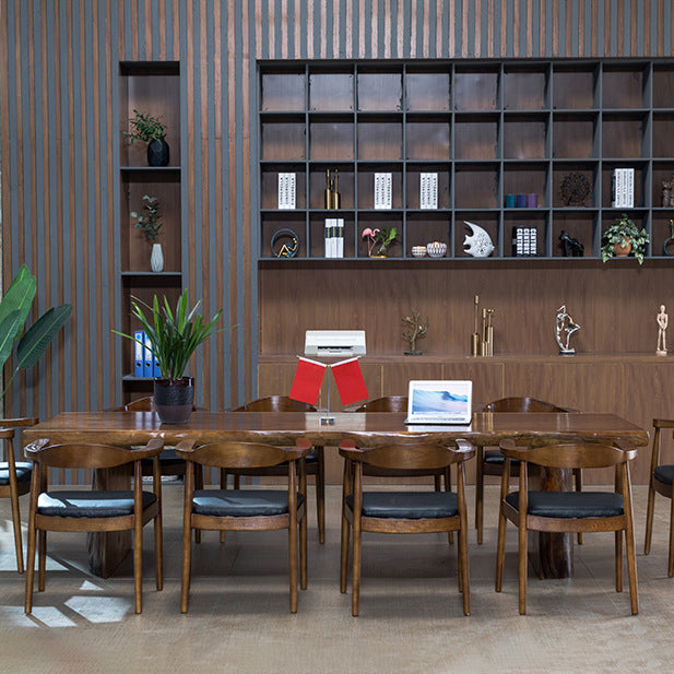 Bureau de bureau rectangulaire contemporain bureau d'écriture en bois massif pour bureau