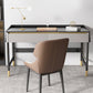 Glam Office Desk Antique Finish Computer Desk mit 2 Schubladen