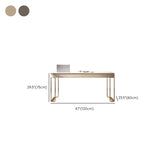Modern Stone Curved Office Desk 29.53" Tall 2 Drawers Writing Desk Clearhalo 'furn' 'furn_office_desk' 'Furniture' 'Office Desks' 'Office Furniture' 'office_desk' 6684230