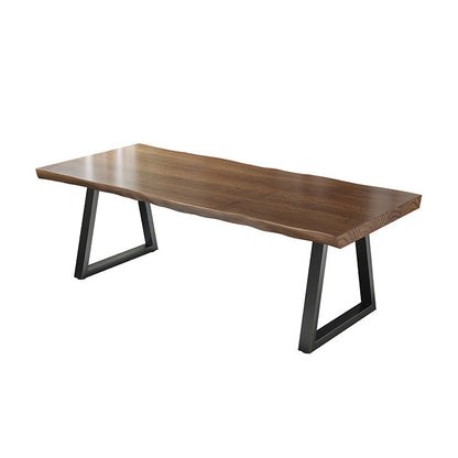 Zeitgenössischer Massivholz -Büro -Schreibtisch Rechteckiger Eisenschreibtisch für Büro