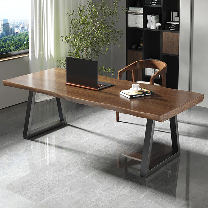 Zeitgenössischer Massivholz -Büro -Schreibtisch Rechteckiger Eisenschreibtisch für Büro