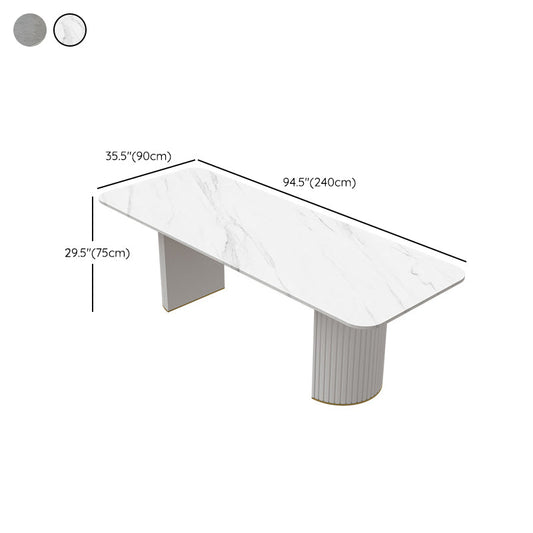 現代的な石の湾曲したオフィスデスク29.53インチの高層筆記デスク