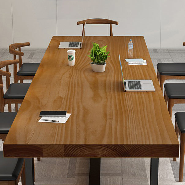 Bureau de bureau en bois massif moderne Base de traîneau 29.53 "Bureau d'écriture de haut