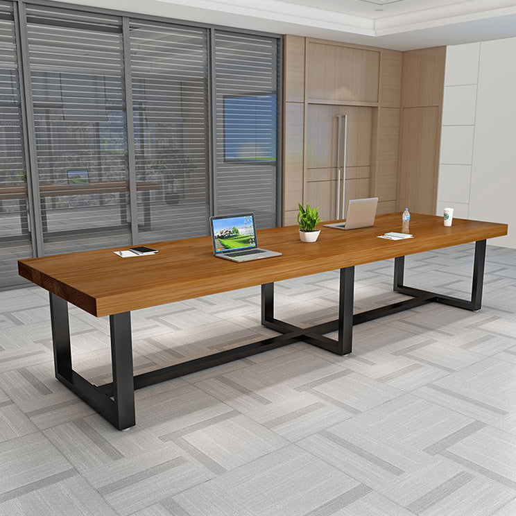 Bureau de bureau en bois massif moderne Base de traîneau 29.53 "Bureau d'écriture de haut