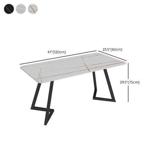 オフィスのための現代のカーブドオフィスデスクストーンライティングデスク