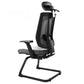 Modern Black Desk Chair No Distressing No Wheels Breathable Air Grid Office Chair