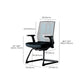 Modern Black Desk Chair No Distressing No Wheels Breathable Air Grid Office Chair