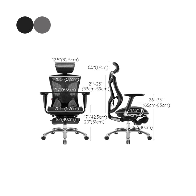 Modern Office Chair Removable Arms Adjustable Seat Height Desk Chair with Wheels Clearhalo 'furn' 'furn_office_chair' 'Furniture' 'Office Chairs' 'Office Furniture' 'office_chair' 6685017