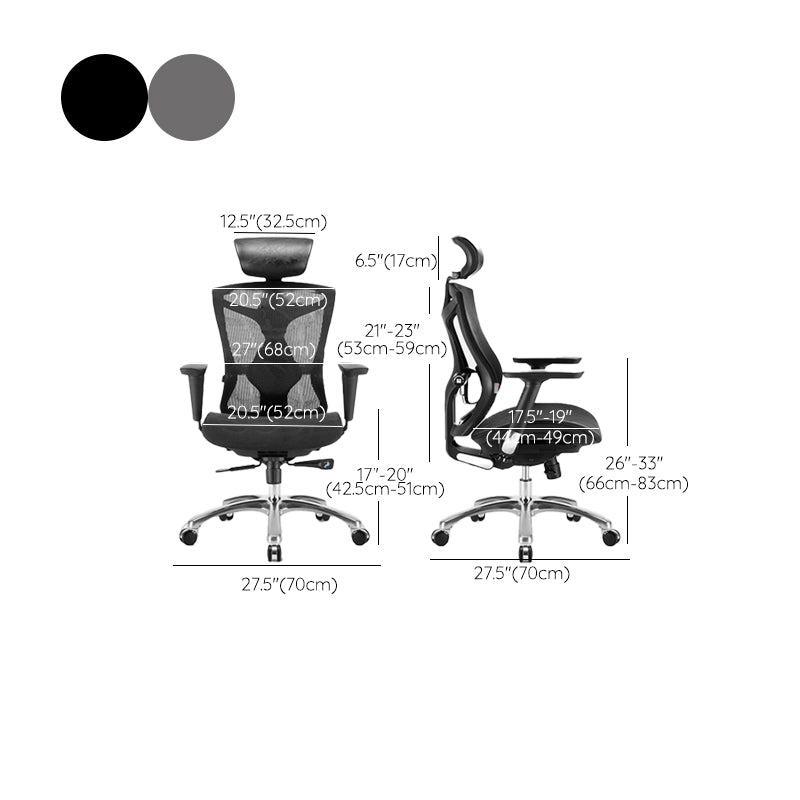 Modern Office Chair Removable Arms Adjustable Seat Height Desk Chair with Wheels Clearhalo 'furn' 'furn_office_chair' 'Furniture' 'Office Chairs' 'Office Furniture' 'office_chair' 6685018