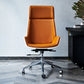 Modern No Arm Desk Chair Leather Task Chair with Wheels for Office Orange Microfiber Leather 1 Piece Clearhalo 'furn' 'furn_office_chair' 'Furniture' 'Office Chairs' 'Office Furniture' 'office_chair' 6685178