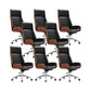 Modern No Arm Desk Chair Leather Task Chair with Wheels for Office Gloss Black 8 Piece Set Clearhalo 'furn' 'furn_office_chair' 'Furniture' 'Office Chairs' 'Office Furniture' 'office_chair' 6685184