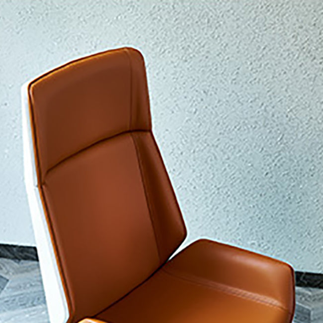 Modern No Arm Desk Chair Leather Task Chair with Wheels for Office Clearhalo 'furn' 'furn_office_chair' 'Furniture' 'Office Chairs' 'Office Furniture' 'office_chair' 6685190