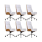 Modern No Arm Desk Chair Leather Task Chair with Wheels for Office White 6 Piece Set Clearhalo 'furn' 'furn_office_chair' 'Furniture' 'Office Chairs' 'Office Furniture' 'office_chair' 6685200