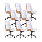 Modern No Arm Desk Chair Leather Task Chair with Wheels for Office Off-White 8 Piece Set Clearhalo 'furn' 'furn_office_chair' 'Furniture' 'Office Chairs' 'Office Furniture' 'office_chair' 6685208