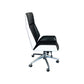 Modern No Arm Desk Chair Leather Task Chair with Wheels for Office Black 1 Piece Clearhalo 'furn' 'furn_office_chair' 'Furniture' 'Office Chairs' 'Office Furniture' 'office_chair' 6685209