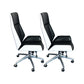 Modern No Arm Desk Chair Leather Task Chair with Wheels for Office Black 2 Piece Set Clearhalo 'furn' 'furn_office_chair' 'Furniture' 'Office Chairs' 'Office Furniture' 'office_chair' 6685210