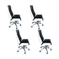 Modern No Arm Desk Chair Leather Task Chair with Wheels for Office Black 4 Piece Set Clearhalo 'furn' 'furn_office_chair' 'Furniture' 'Office Chairs' 'Office Furniture' 'office_chair' 6685211