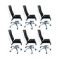 Modern No Arm Desk Chair Leather Task Chair with Wheels for Office Black 6 Piece Set Clearhalo 'furn' 'furn_office_chair' 'Furniture' 'Office Chairs' 'Office Furniture' 'office_chair' 6685212