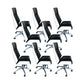 Modern No Arm Desk Chair Leather Task Chair with Wheels for Office Black 8 Piece Set Clearhalo 'furn' 'furn_office_chair' 'Furniture' 'Office Chairs' 'Office Furniture' 'office_chair' 6685213